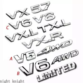 Модифицированные буквы V6 V8 5,7 4WD AWD VXR VXL TXL Limited металлическая автомобильная наклейка подходит для всех автомобилей V6-A