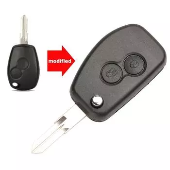 Модифицированный чехол для дистанционного ключа от машины, чехол для дистанционного брелока для автомобиля Renault/Dacia/Modus/Logan/Clio/Espace/Nissan 2 Buttons NE72