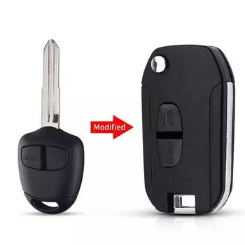 Модифицированный чехол для дистанционного ключа-раскладушки для Mitsubishi Pajero Sport 2 New ASX GRANDIS Outlander LANCER-EX X, правое/левое лезвие 2 Buttons Left Blade