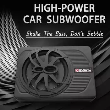 Модификация автомобильной аудиосистемы 10-дюймовый линейный RMS 150 Вт активный стерео высокой мощности чистый бас тонкий сабвуфер динамик установлен под сиденьем 10 inch