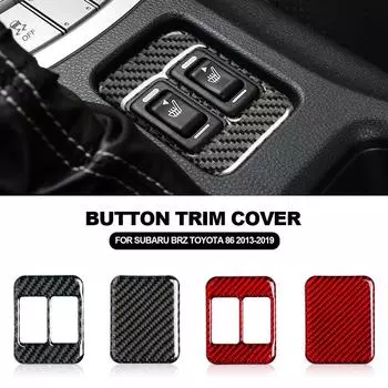 Модификация автомобиля, карбоновая кнопка подогрева сидений, автомобильные наклейки, накладка для Subaru BRZ Toyota 86 2013-2019, автомобильные аксессуары
