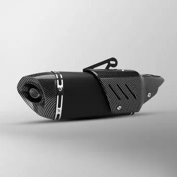 Модификация мотоцикла, кормовой блок, выхлопная труба Z900 R3 MT07 Z400 450SR K11круглая хвостовая выхлопная труба, универсальная Black Imitation Carbon He