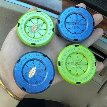 Модификация салона автомобиля Кнопка запуска с одной кнопкой Переключатель зажигания Вращающийся защитный чехол Универсальное кольцо запуска мотоцикла Deco серебряный