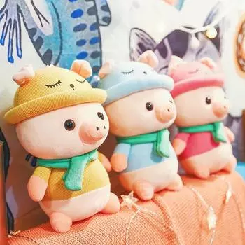 Модная 25 см кукла-свинка, милая подушка-свинка, мультяшная кукла-свинка, подарок на день рождения для дочки 25 cm синий