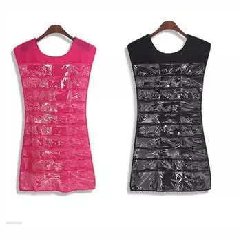 Модная 30-карманная петля для хранения сумки-органайзера для ювелирных изделий, серег, колец, браслета, ожерелья, держателя красный