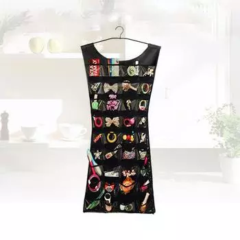 Модная 30-карманная петля для хранения сумки-органайзера для ювелирных изделий, серег, колец, браслета, ожерелья, держателя красный