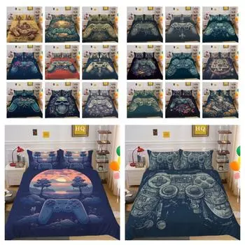 Модная 3D игровая консоль, постельное белье, костюм, высокое качество, украшение для спальни, мягкая наволочка из микрофибры, комплект постельного белья для подростков UK Single 135x200cm
