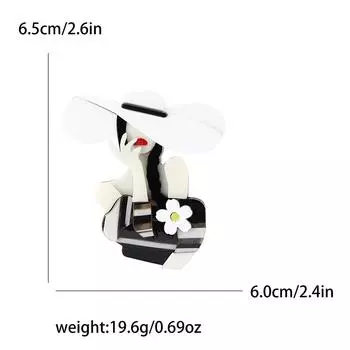 Модная акриловая брошь в виде белой цветочной девушки, персонализированная креативная женская одежда, корсаж, ювелирные изделия, булавка