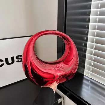 Модная акриловая сумка ярких цветов на запястье, яркая акриловая сумка для пельменей, модная большая сумка через плечо золотой