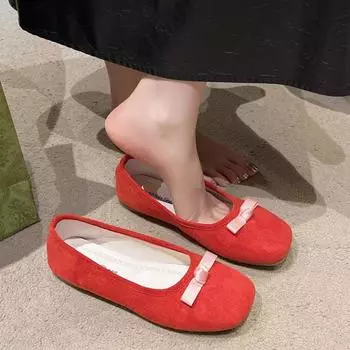 Модная элегантная обувь слипоны для женщин мягкие балетки осенний бант женская обувь слипоны балетки лето осень новый бабочка D 35