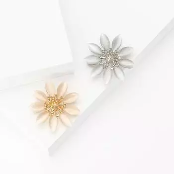 Модная эмалевая брошь-хризантема, нежное женское платье, кардиган, корсаж, украшение, булавка для растений