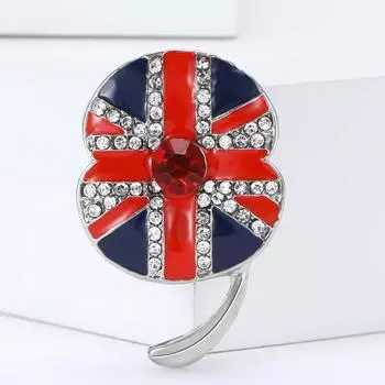 Модная эмалевая брошь в виде мака из сплава, креативная универсальная булавка для украшения мужского и женского костюма, пальто, корсажа