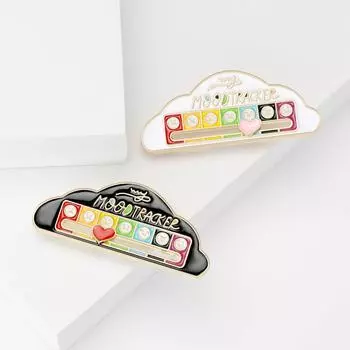 Модная эмалевая брошь в виде облака настроения креативная мультяшная булавка женская одежда аксессуары корсаж соответствие