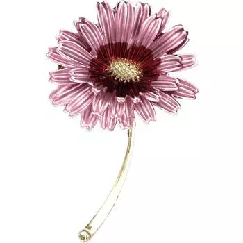 Модная эмалевая розовая брошь-маргаритка в виде цветка для женщин в подарок простые аксессуары