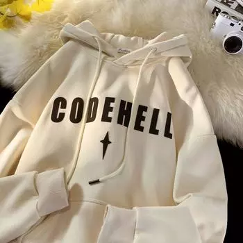 Модная американская полосатая толстовка с круглым вырезом, мужская осенняя в японском стиле, ретро, Y2K, свободная повседневная куртка с длинными рукавами S бежевый