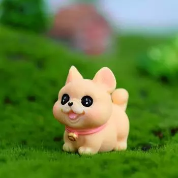 Модная антибликовая милая мультяшная сказка сад яркая мини-фигурка собаки для гостиной A