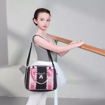 Модная балетная спортивная йога гимнастическая сумка для детей, танцевальная сумка для девочек, большой вместительный школьный рюкзак для девочек чёрный