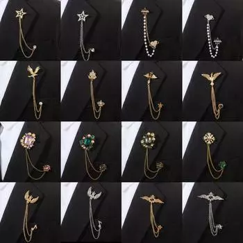 Модная барочная винтажная бриллиантовая брошь для мужского костюма, аксессуары, персонализированный свадебный длинный пиджак, значок-корсаж