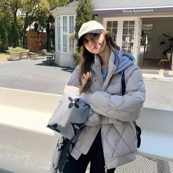 Модная бейсбольная куртка большого размера с капюшоном для осеннего и зимнего утепленного пальто M