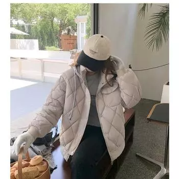 Модная бейсбольная куртка большого размера с капюшоном для осеннего и зимнего утепленного пальто L