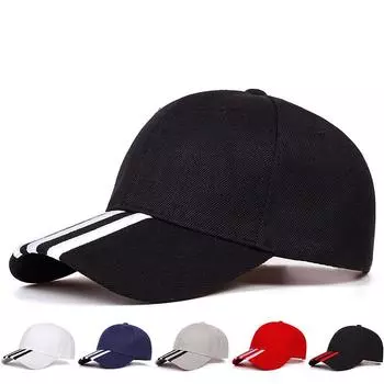 Модная бейсболка из хлопка с вышивкой, регулируемая уличная кепка с защитой от солнца, мужская кепка в стиле хип-хоп, женская кепка для гольфа, дикие шляпы чёрный/красный