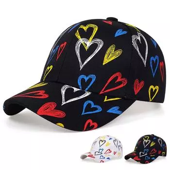 Модная бейсболка с принтом в виде граффити для пар, уличная кепка для хип-хопа, повседневная кепка рэпера, спортивная кепка, солнцезащитная кепка чёрный