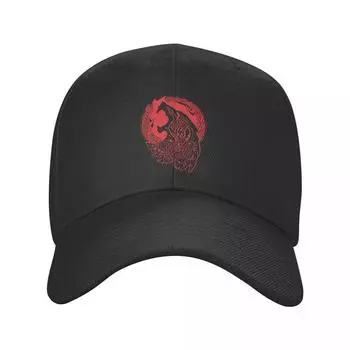 Модная бейсболка унисекс с принтом викинга Фенрира и волка для взрослых Valhalla Odin, регулируемая шляпа для папы для женщин унисекс, спортивные шляпы Snapback Adjustable Cap