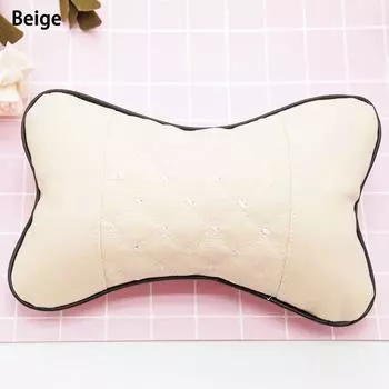 Модная безопасная кожаная подушка для головы и шеи, подушка, удерживающая подголовник автокресла коричневый