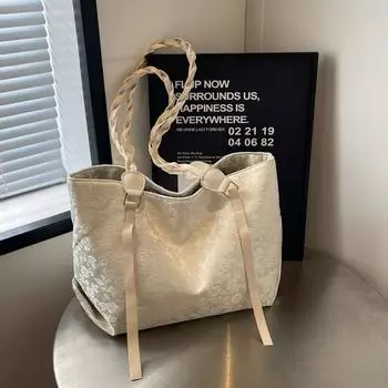 Модная большая сумка для поездок на работу 2024 года, новая модная тенденция для отдыха в иностранном стиле, простая сумка через плечо для поездок на работу чёрный