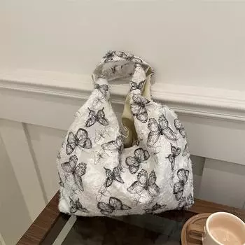 Модная большая сумка-тоут для женщин 2024 года, летняя новая модная и красивая сумка подмышку, повседневная сумка для покупок, сумка через плечо серый