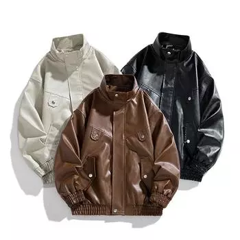 Модная брендовая куртка из искусственной кожи, кожаная куртка, красивая мотоциклетная куртка, весна и осень M