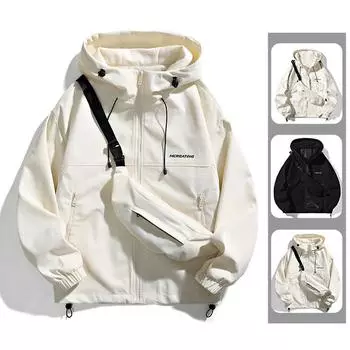 Модная брендовая мужская куртка с капюшоном для весны и осени, модная спортивная куртка для пар, рабочая куртка для мужчин M