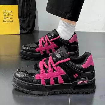 Модная брендовая мужская обувь 2024 года, новые повседневные спортивные туфли для серфинга, рабочая обувь на толстой подошве, устойчивая к грязи и износу, с высоким приливом 39 чёрный