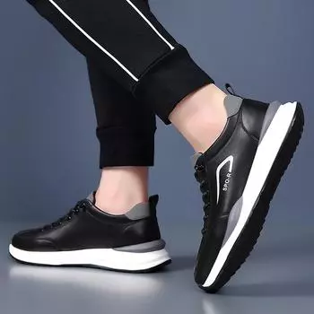 Модная брендовая мужская повседневная обувь, универсальная мужская обувь для путешествий и прогулок, стильная мужская обувь на шнуровке из вулканизированной кожи, мужские туфли на плоской подошве для отдыха на природе 38 белый