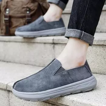 Модная брендовая мужская верхняя кожаная модная повседневная обувь для мужчин на открытом воздухе, противоскользящая и износостойкая спортивная обувь для сноуборда 38 серый