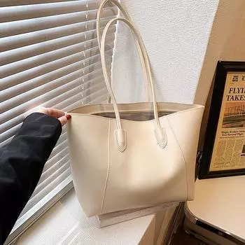 Модная брендовая сумка, новая большая вместительная сумка через плечо, высококачественная женская сумка, модная нишевая сумка для отдыха, женская сумка-тоут (30cm<Max Length<50cm)