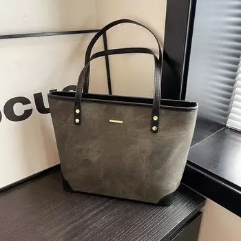 Модная брендовая сумка, новая большая вместительная сумка через плечо, высококачественная женская сумка, модная нишевая сумка для отдыха, женская сумка-тоут (30cm<Max Length<50cm)