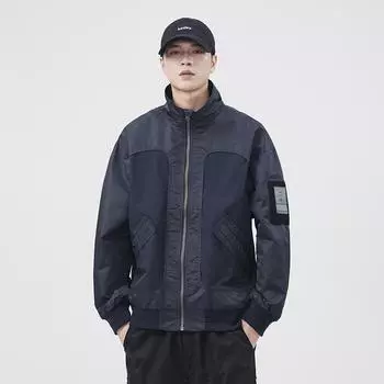 Модная брендовая водонепроницаемая повседневная куртка для отдыха на открытом воздухе, мужская свободная куртка большого размера с несколькими карманами, костюм для альпинизма L темно-синий