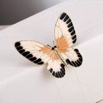 Модная брошь-бабочка в виде капли, ретро-булавка в виде насекомого из мультфильма, универсальный темперамент, корсаж для одежды белый