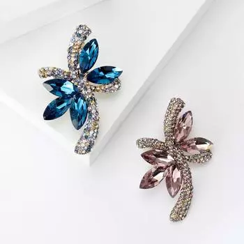 Модная брошь-бант из циркония со стразами, нишевая, высокого класса, женская брошь для костюма, ювелирное украшение, корсаж