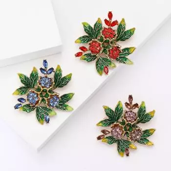 Модная брошь-бутон розы из сплава со стразами, темпераментная изысканная женская одежда, корсаж, ювелирные изделия, булавка