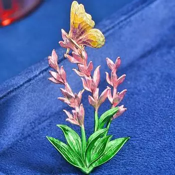 Модная брошь-цветок, броши-бабочки, золотые тона, ювелирные изделия, свадебные подарки розовый