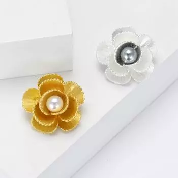 Модная брошь-цветок из матового сплава с гальваническим покрытием, простая и универсальная, для женского костюма, свитера, корсажа, ювелирное украшение