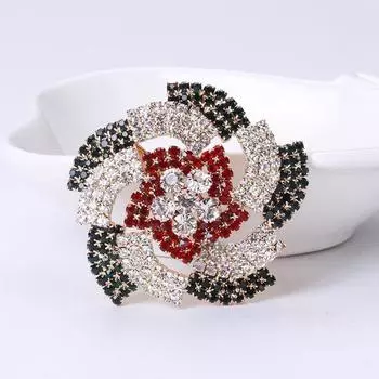 Модная брошь-цветок с постепенным изменением цвета, женские модные аксессуары для костюмов, булавка с кисточкой, универсальные аксессуары для пальто