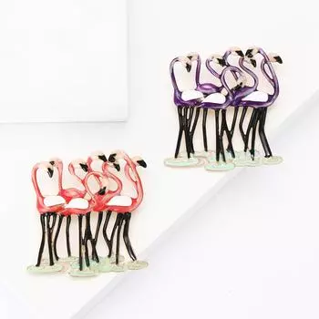 Модная брошь из эмали и сплава «Фламинго» для женщин, универсальная, для женской одежды, украшение на корсаж