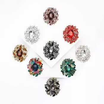 Модная брошь из сплава со стразами среднего размера, изысканная, высокого класса, для женского костюма, платья, корсажа, ювелирные изделия