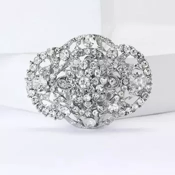 Модная брошь из сплава со стразами в стиле суда, высококачественная универсальная женская брошь для кардигана, корсажа, ювелирное украшение