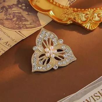 Модная брошь из сплава, высококачественный цветок на грудь, брошь для пиджака и костюма One Size белый