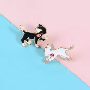 Модная брошь мультфильм роза лиса сплав животное значок булавка студент дикие ювелирные изделия