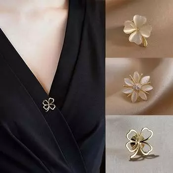 Модная брошь, набор, броши с цветочным бантом для женщин, металлическая антибликовая булавка на лацкане, фиксированные булавки для одежды, свитер, пальто, аксессуары для одежды